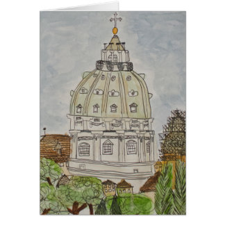 Le dôme de St Peter, carte de voeux de Rome,