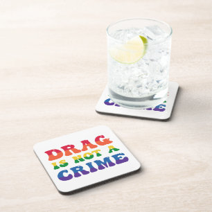 Le Drag N'Est Pas Un Crime Dessous de verre À Dos 