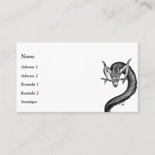 Le dragon chinois à la mode tatouage Carte de visi