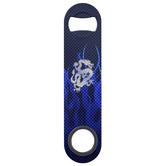 Le dragon en chrome aiment des styles bleus de (Devant)