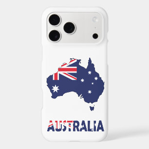 Le drapeau australien dans le nom et la carte