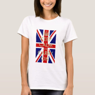 Le drapeau britannique gardent le T-shirt calme