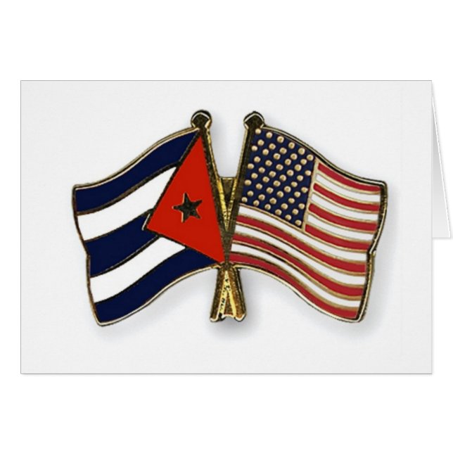 Le drapeau cubain et le drapeau américain (Devant horizontal)