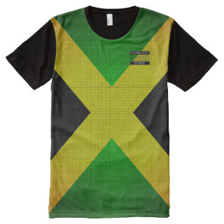 Le drapeau de la Jamaïque colore le T-shirt noir