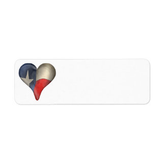 Le drapeau de l'État du Texas dans un coeur