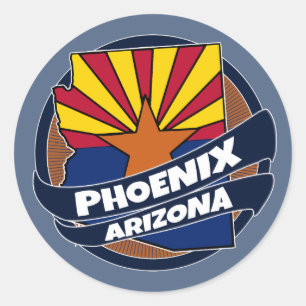 Le drapeau de Phoenix Arizona a éclaté autocollant