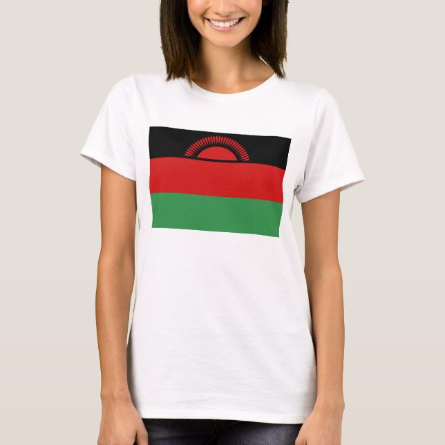 Le drapeau du Malawi et la carte T-shirt (Devant)