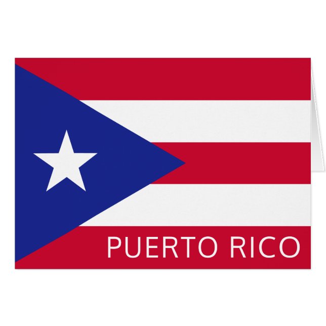 Le drapeau national de Porto Rico (Devant Horizontal)