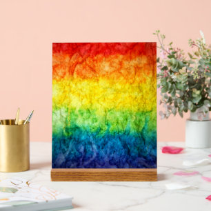 Le drapeau tie-dyé de SlipperyJoe arc-en-ciel pres