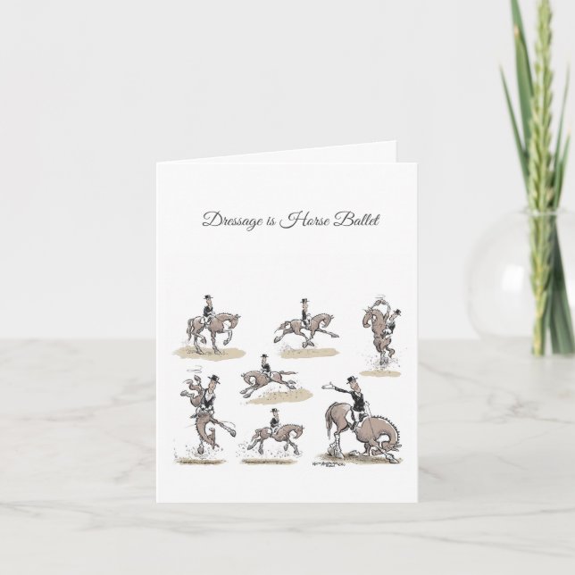 Le dressage est carte de voeux de ballet de cheval (Devant)