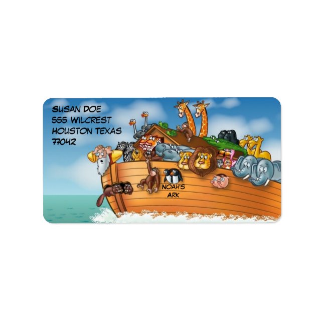 Le Étiquette d'arche de Noah (Devant)