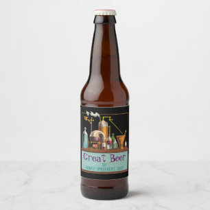 Le Étiquette de bière Alchimiste Brewmaster
