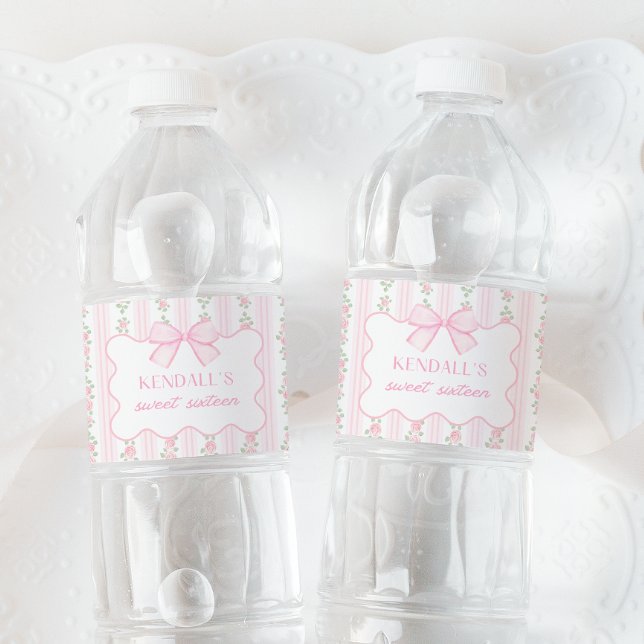 Le Étiquette en eau de Sweet sixteen de Kendall (Créateur téléchargé)