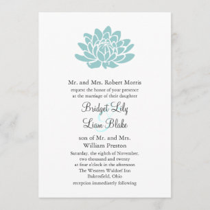 Le faire-part de mariage de fleur de Lotus