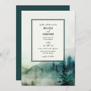 Le Faire-part de mariage de la montagne Misty