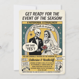 Le faire-part de mariage du Comicon Wedding Gazett
