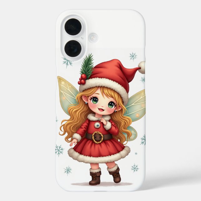 Le fée de Noël iPhone 16 Coques (Verso)