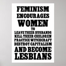Le féminisme encourage les femmes poster