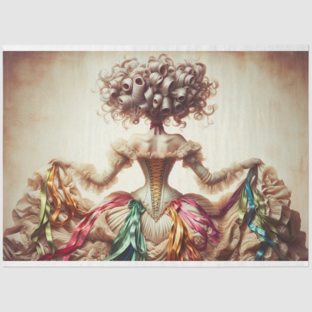 Le Femme Victorian Beauty Romance Fleur Decoupage  Tissue Paper (Front)