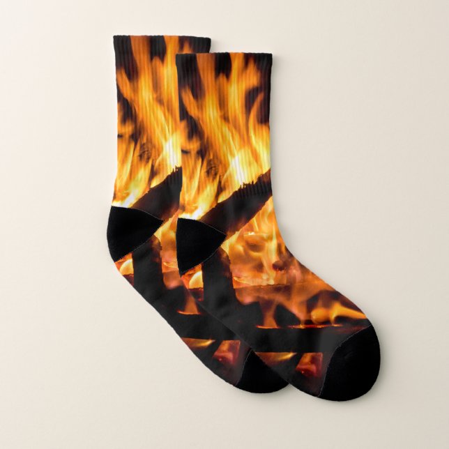 Le feu épique flambe des chaussettes de photo (Paire)