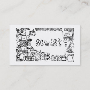 le fil de sewist cousent le carte de visite