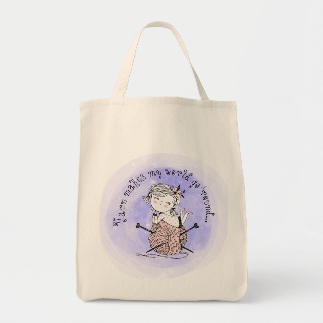 Le fil fait mon Sac fourre-tout mondial (Devant)