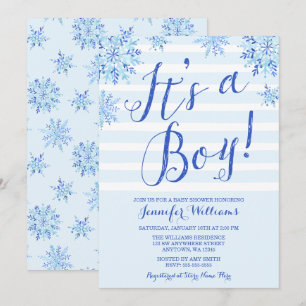 Le flocon de neige d'hiver barre des invitations