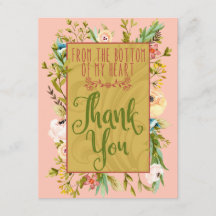 Le fond de mon carte de remerciements floral de