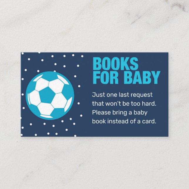 Le football apporte un jeu de Baby shower de carte (Devant)