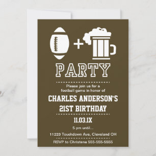 Le football et invitation de bière