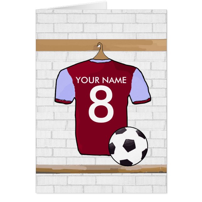 Le football Jersey bleu personnalisé du football (Devant)