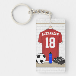 Le football Jersey rouge et blanc personnalisé du