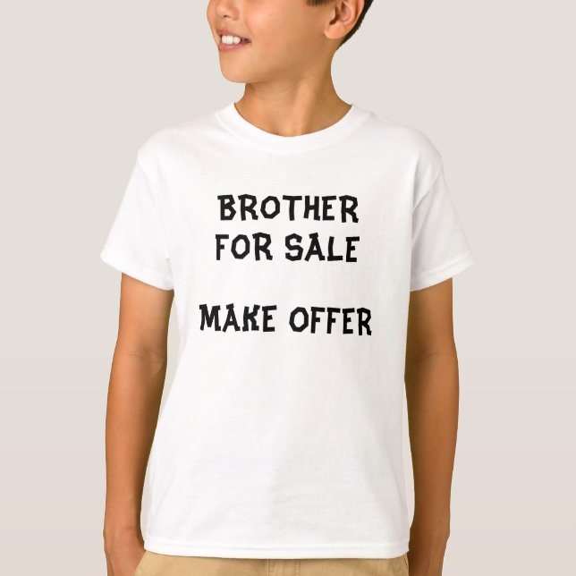 Le frère à vendre font le T-shirt d'offre (Devant)