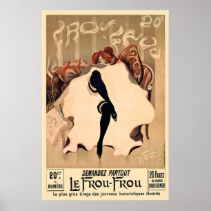 Le Frou-Frou 1900 affiche vintage Art Nouveau