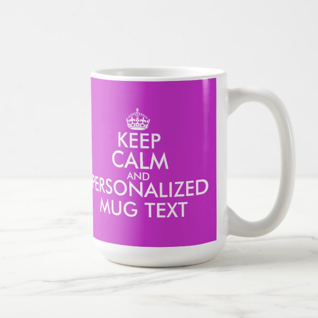 Le fuchsia gardent le texte calme de la tasse | (Droite)
