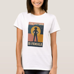 Le Futur Est Féminin T-Shirt Féministe Rétro Gras