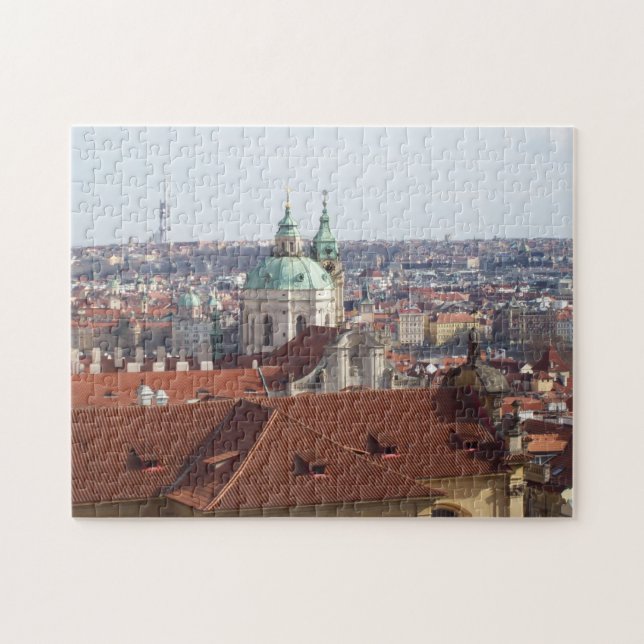 Le gabarit a vu la vue de puzzle du château de (Horizontal)