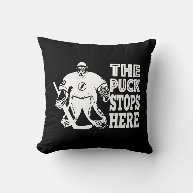 Le galet arrête ici le coussin de gardien de but (Recto)