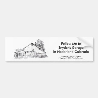 Le garage de Snyder, autocollant de Bumber