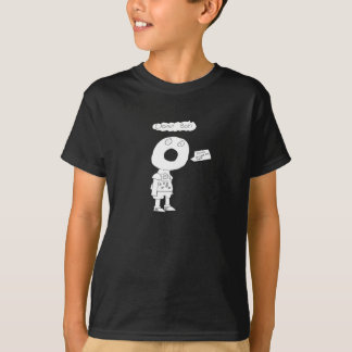 Le garçon de beignet badine le T-shirt
