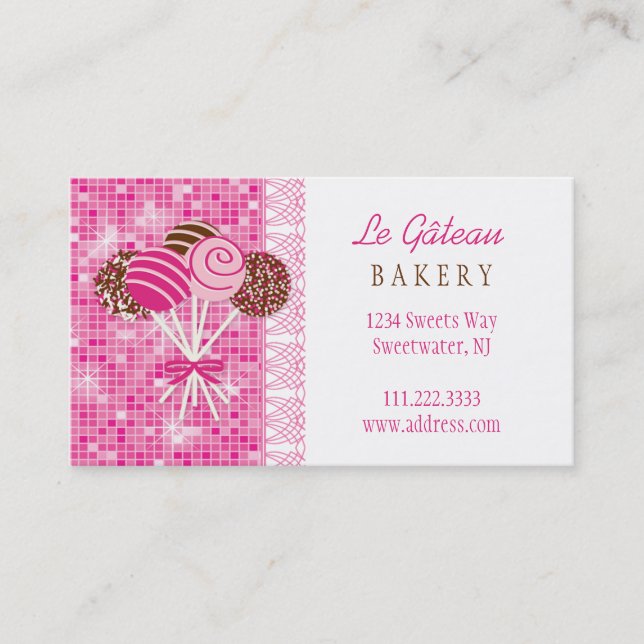 Le gâteau saute la boulangerie : Carte de visite (Devant)