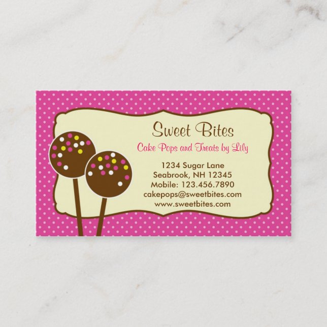 Le gâteau saute le carte de visite de boulangerie (Devant)