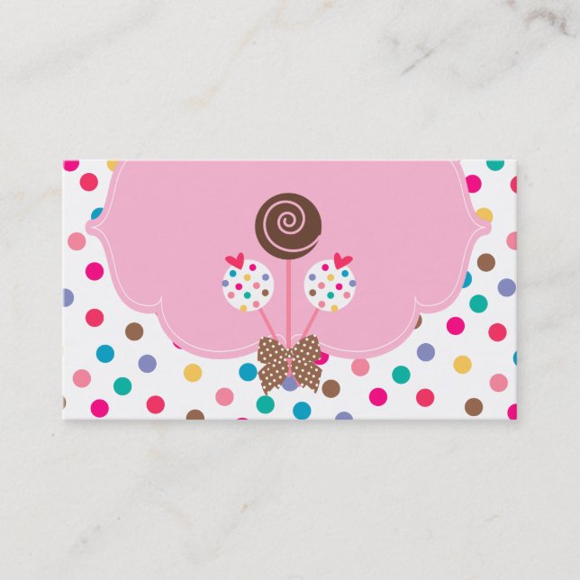 Le gâteau saute le chocolat rose de pois de carte (Devant)