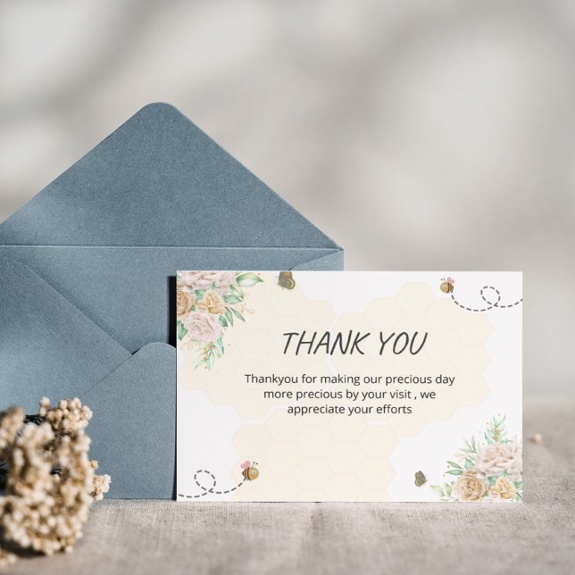 Le genre d'abeilles révèle la carte de remerciemen (Créateur téléchargé)