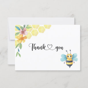 Le genre d'abeilles révèle la carte de remerciemen