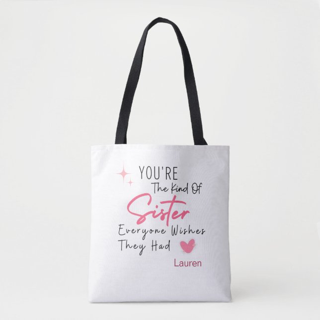 Le genre de Sac fourre-tout-soeur - Cadeau personn (Devant)
