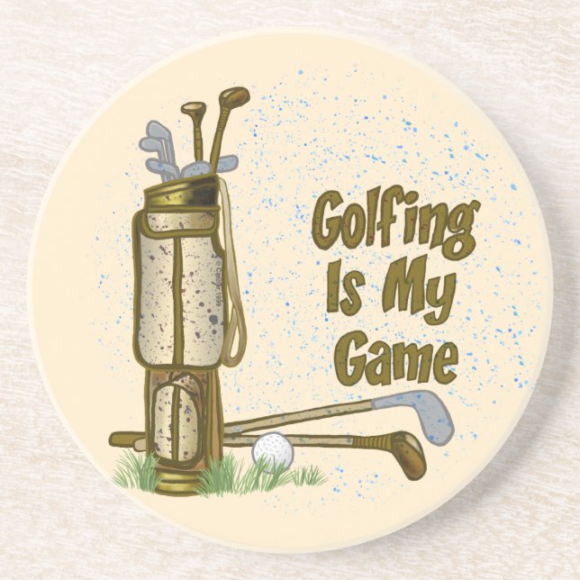 Le golf est mon Dessous de verre de jeu (Devant)