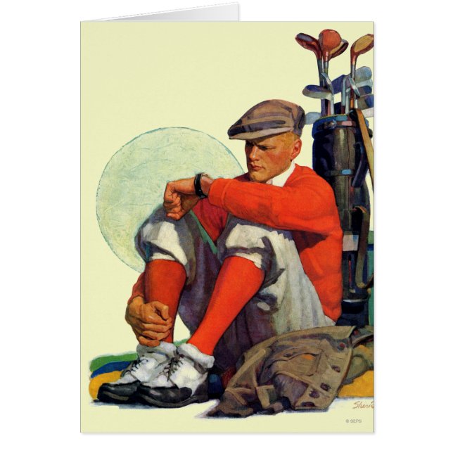 Le golfeur a continué l'attente (Devant)