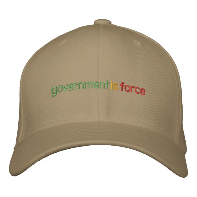 Le gouvernement est un Casquette brodé par la forc (Devant)