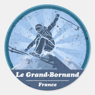 Le Grand-Bornand Station de ski Skieur - Sticker